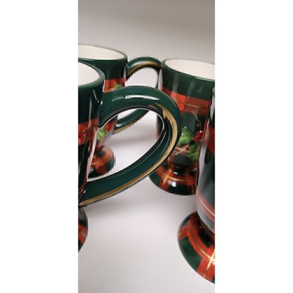 Vintage Flowers Inc Balloons Christmas Theme Hot Chocolate Or Coffee Mugs/Plates - Picture 9 of 12